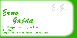 erno gajda business card